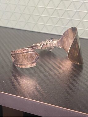 Artisan Wire-Wrapped Silver Cuff Bracelet - Antique style